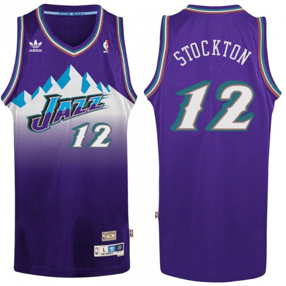 Utah Jazz John Stockton #12 Adidas Purple 1996/97 Swingman NBA Jersey-Pro Kit Vault | Brand New 26/27 Sports Jerseys